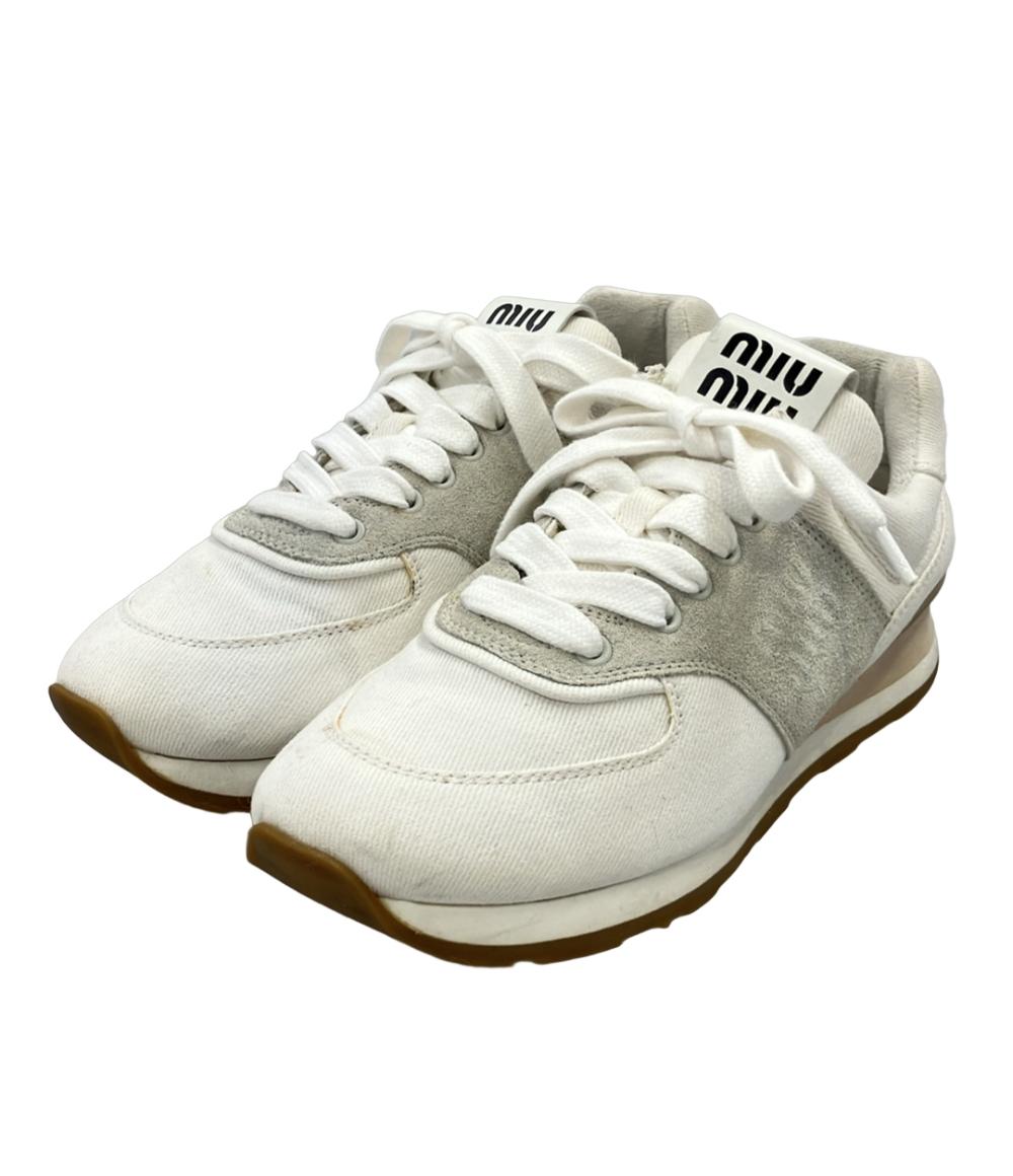 Miu Miu ローカットスニーカー 5E042E レディース SIZE 38.5 ミュウ 