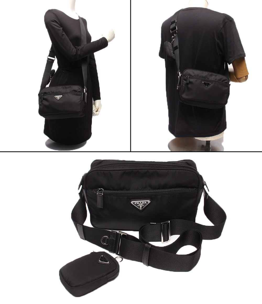 美品 PRADA ショルダーバッグ Re-Nylon 肩掛け 1BC167 レディース メンズ プラダ