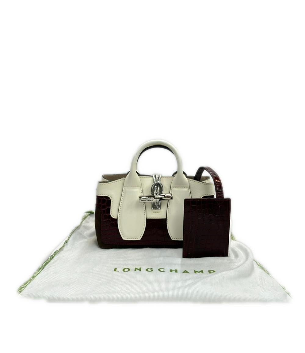 Longchamp ハンドバッグ ショルダーバッグ 2WAY 斜め掛け クロコ型押し レディース ロンシャン
