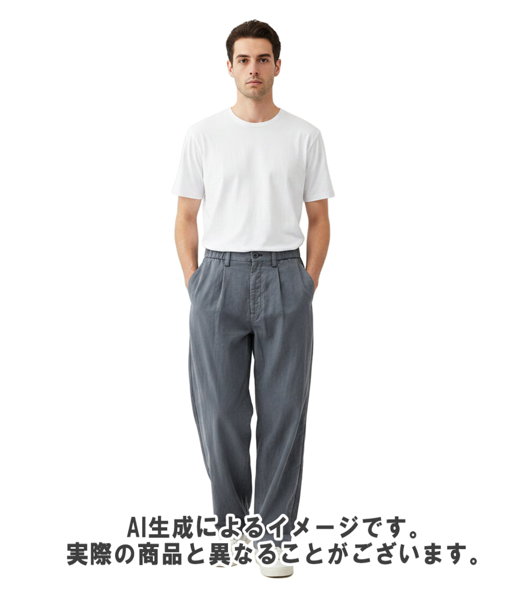 美品 ISSEY MIYAKE MEN コットンパンツ 色落ち加工 PIGMENT DOUBLE FACE COTTON LA61FF337 メンズ SIZE 2 (M) イッセイミヤケ メン