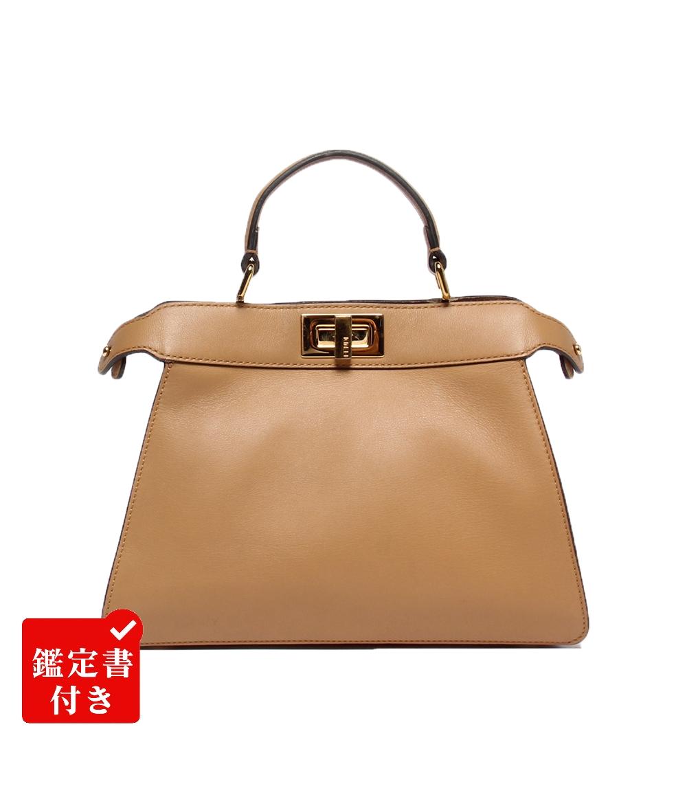レア 新品 FENDI バッグ ベージュ 袋 カード付き FENDI ハンドバッグ アイシーユー スモール ピーカブー レディース