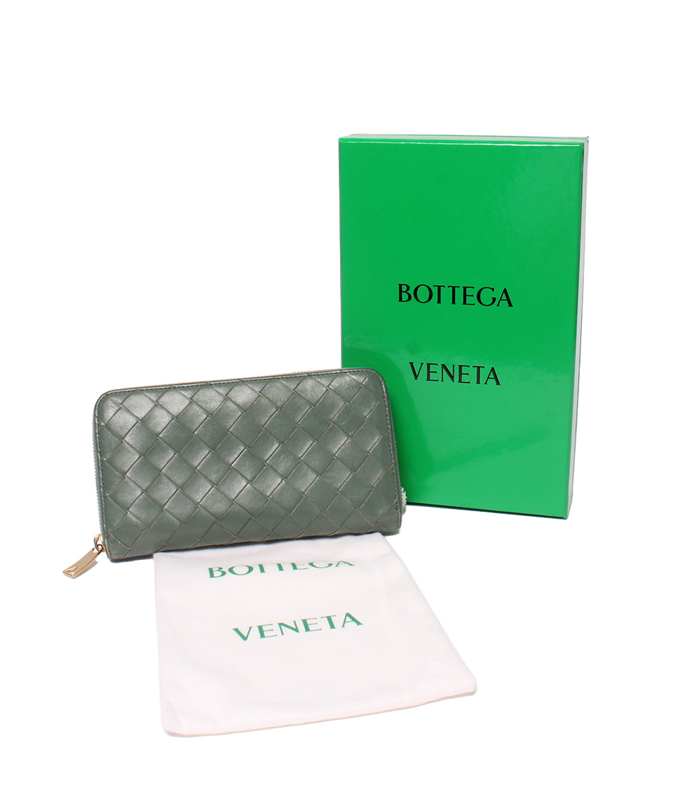 BOTTEGA VENETA ラウンドファスナー長財布 イントレチャート レディース ボッテガ・ヴェネタ