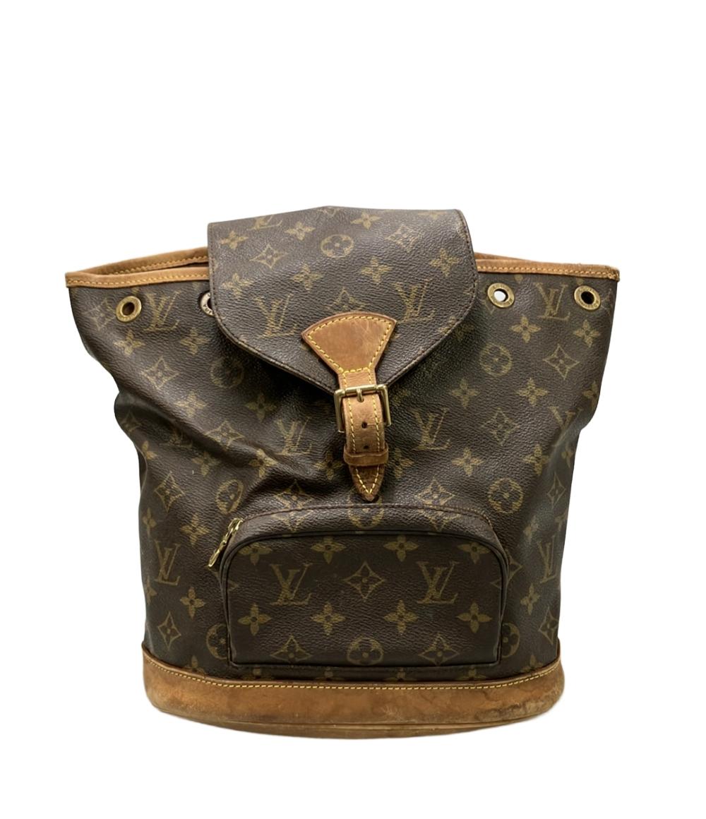 訳あり LOUIS VUITTON リュック キャンバス モンスリMM モノグラム
