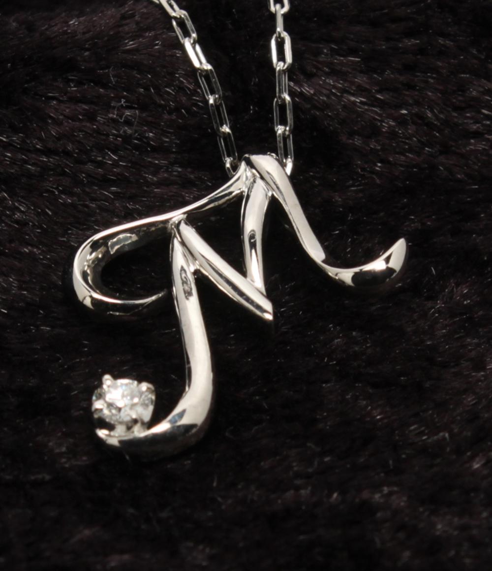 美品 ロイヤル・アッシャー ネックレス Pt950 ダイヤ 0.05ct