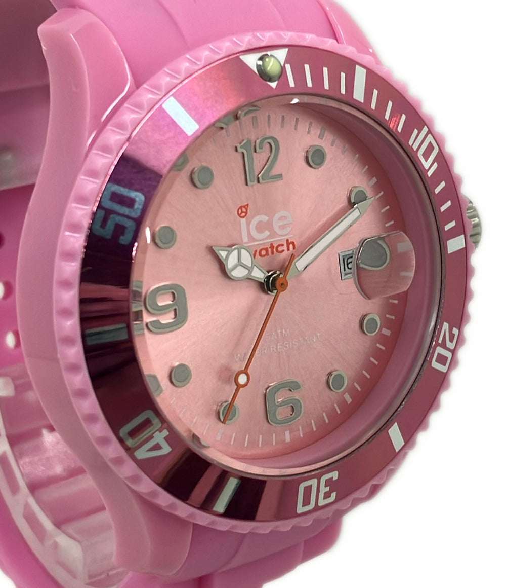 美品 ice watch 腕時計 クオーツ ピンク レディース メンズ アイスウォッチ