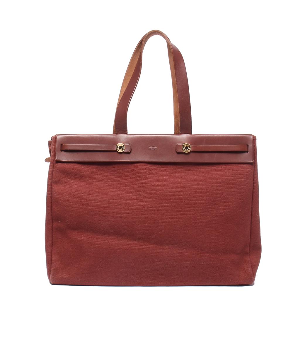HERMES トートバッグ □F刻印 ゴールド金具 カバスGM エールバッグ 