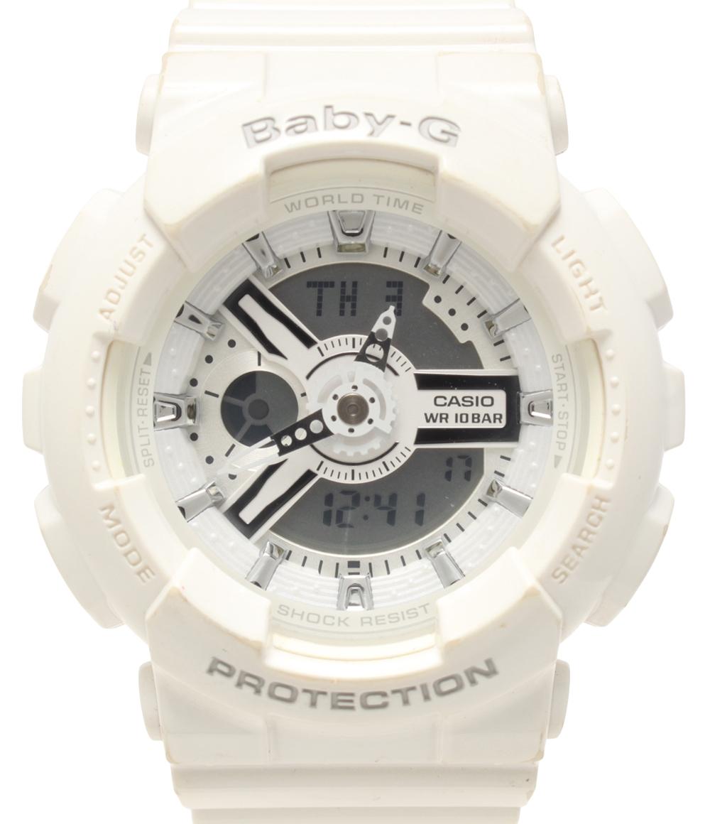 カシオ CASIO レディース腕時計 Baby-G BA-110 クオーツ ホワイト アナデジ 中古AB 268308 BABY-G G-SHOCKデザインインスパイア BA-110XRG-7AJF レディース 電池