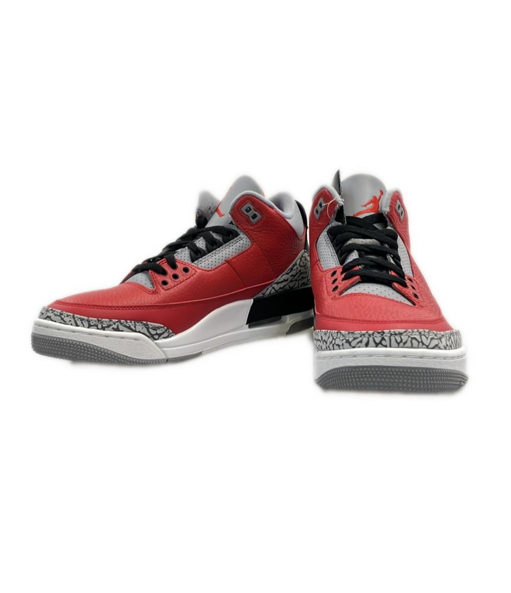 美品 ナイキ ミドルカットスニーカー AIR JORDAN 3 RETRO CK5692-600 