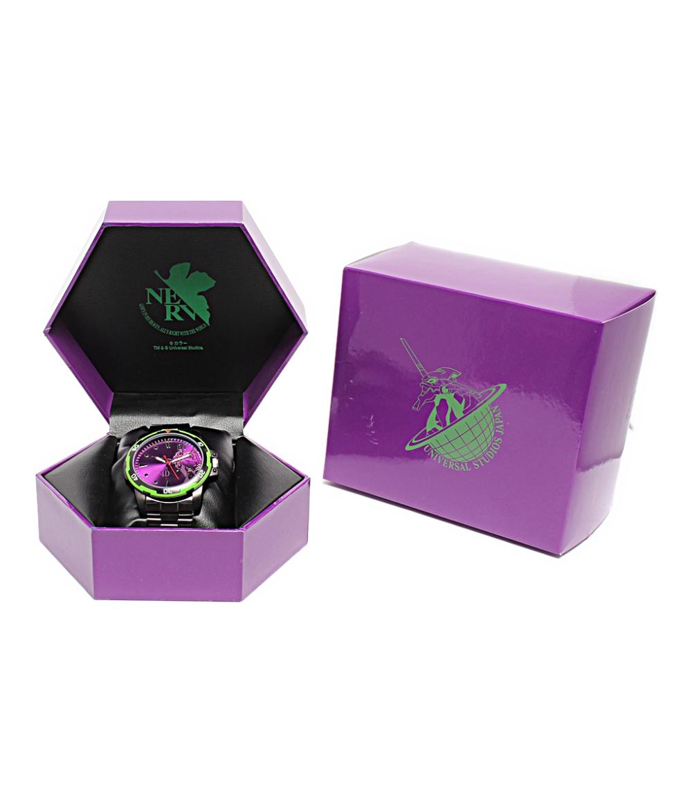 USJ 腕時計 エヴァンゲリオン 初号機モデル クオーツ パープル メンズ