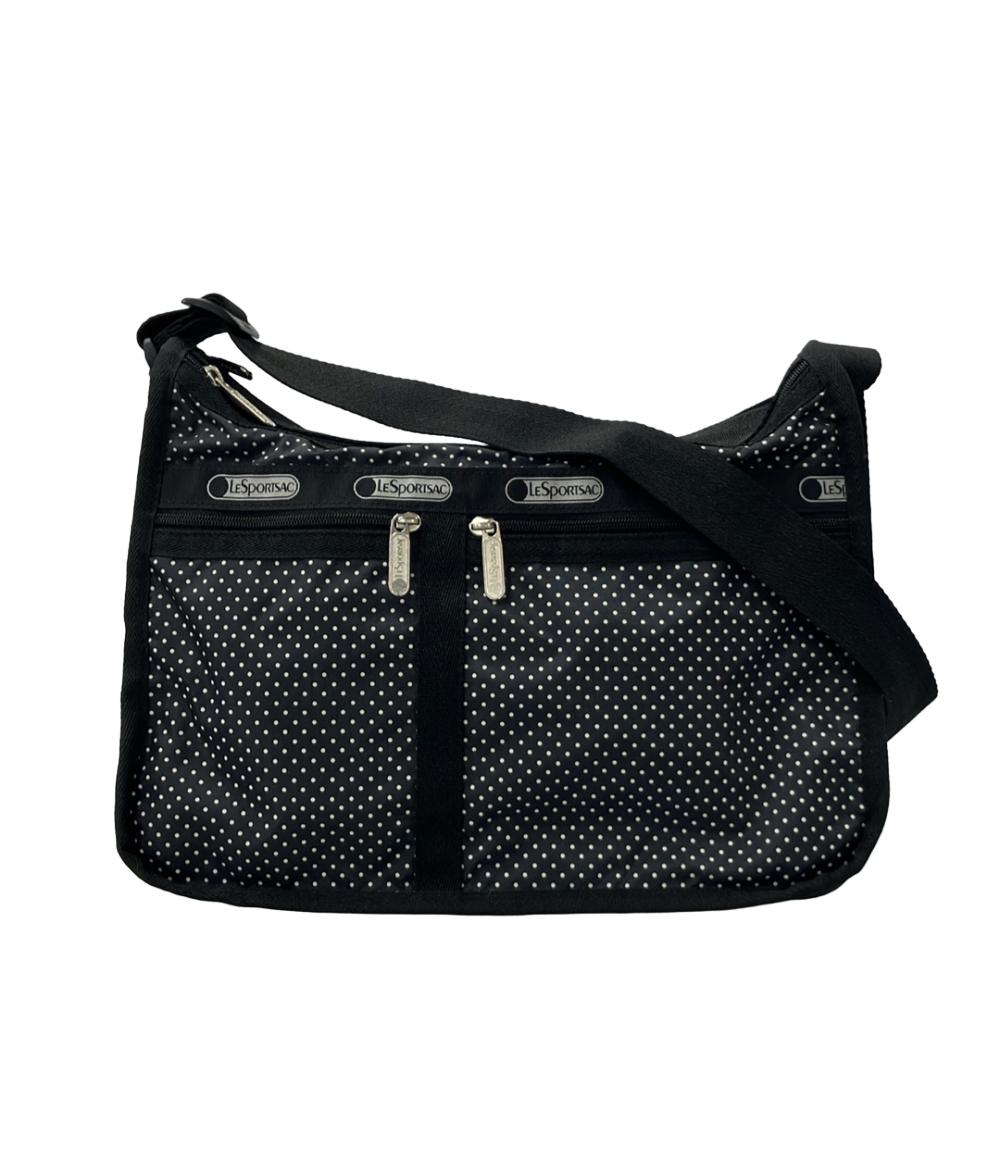 美品 LeSportsac ショルダーバッグ 斜め掛け ドット柄 レディース