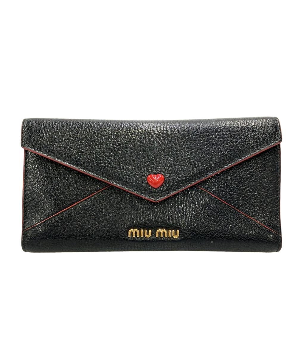 MIUMIU 三つ折り長財布 ラブレター レディース ミュウミュウ – Rehello