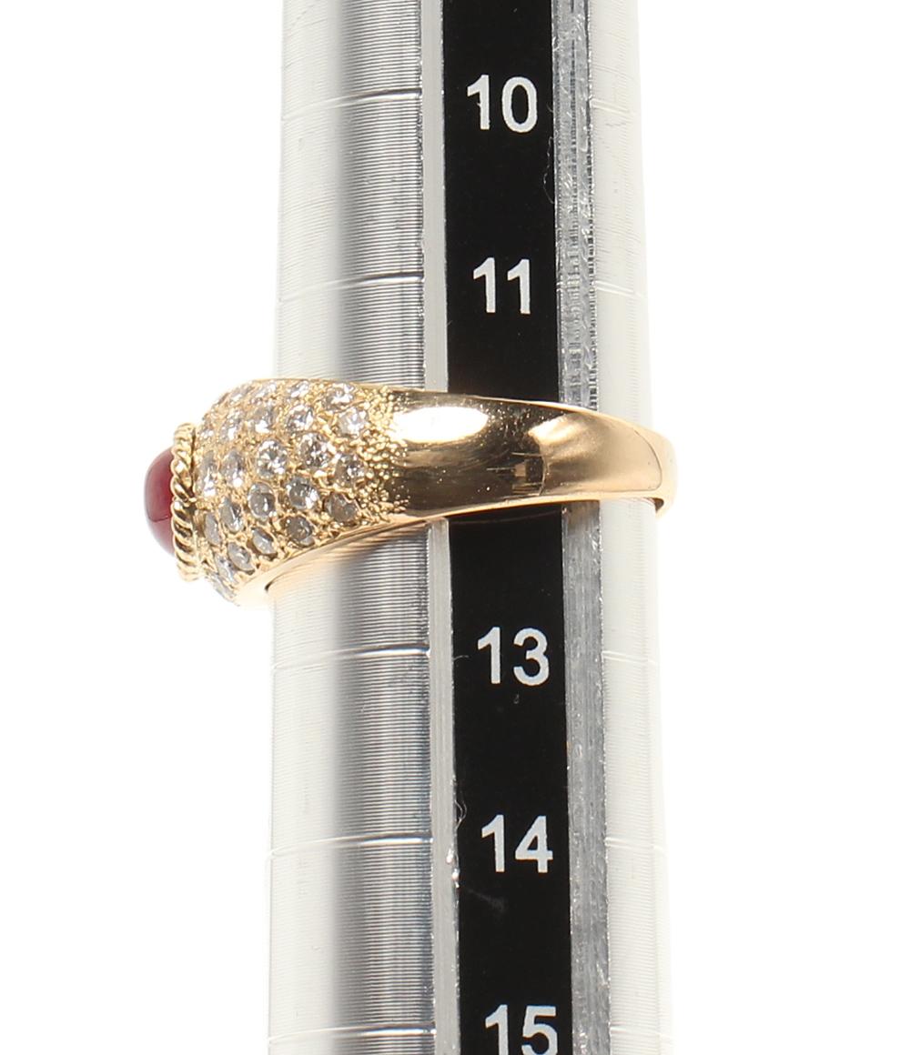 美品 リング 指輪 K18 ルビー 1.07ct ダイヤ 0.96ct レディース SIZE 12号