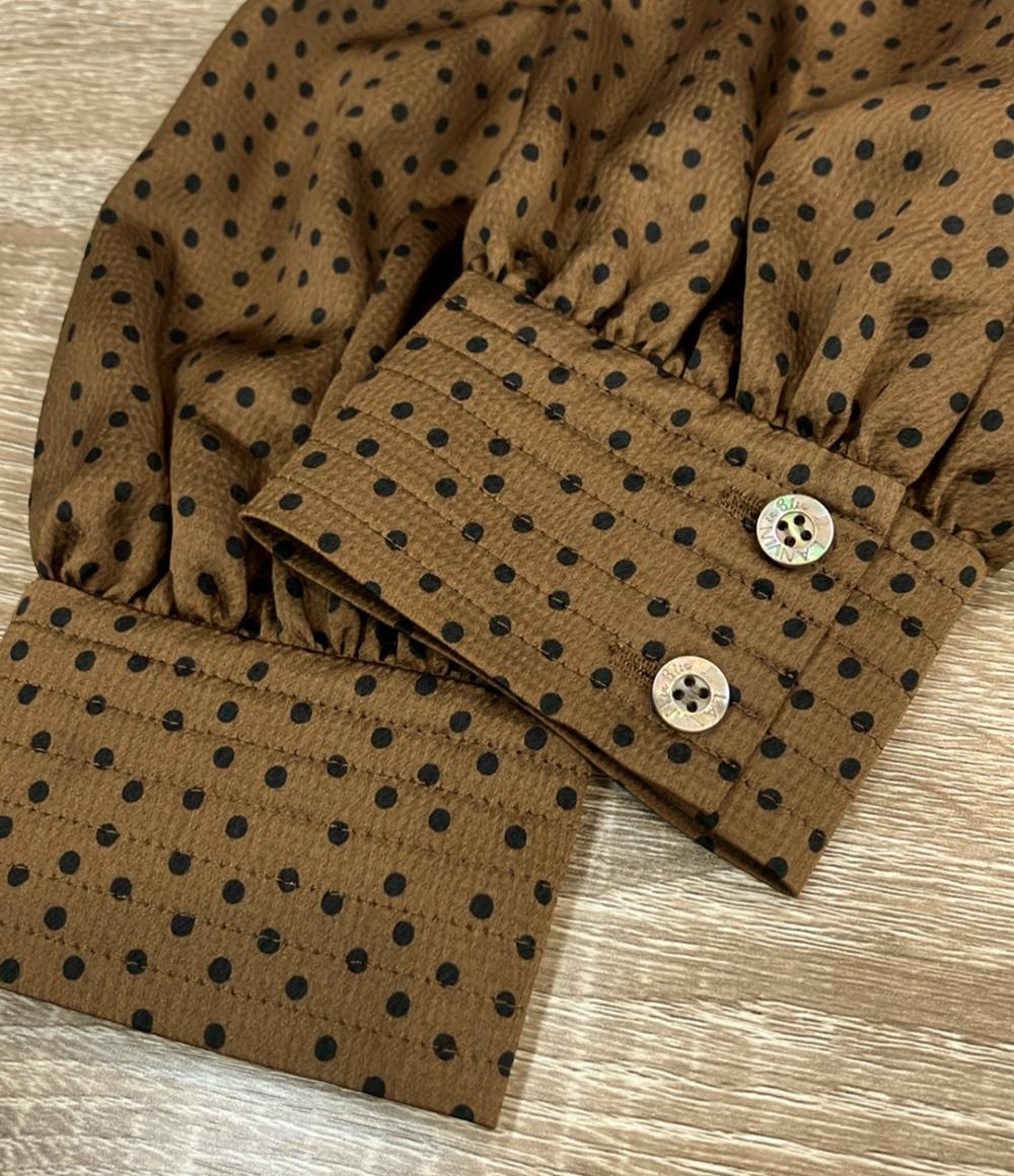 美品 LANVIN en Bleu リボンタイブラウス レディース SIZE 38 (S) ランバンオンブルー