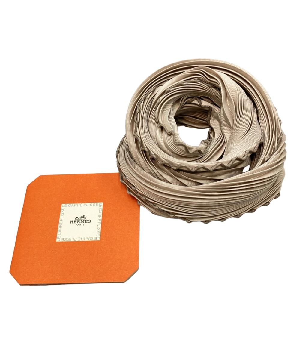 美品 HERMES スカーフ シルク100% カレ70 プリーツ レディース エルメス