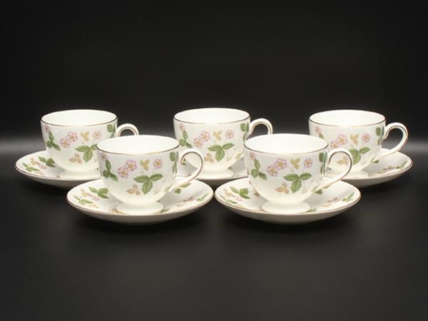 美品 WEDGWOOD カップ＆ソーサー 5客セット ワイルドストロベリー