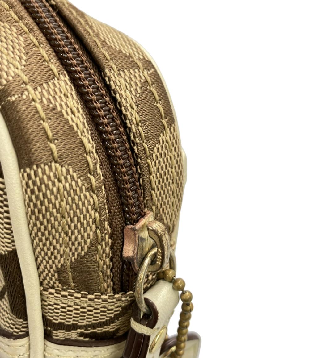 COACH ウエストバッグ ウエストポーチ ボディバッグ キャンバス シグネチャー レディース コーチ