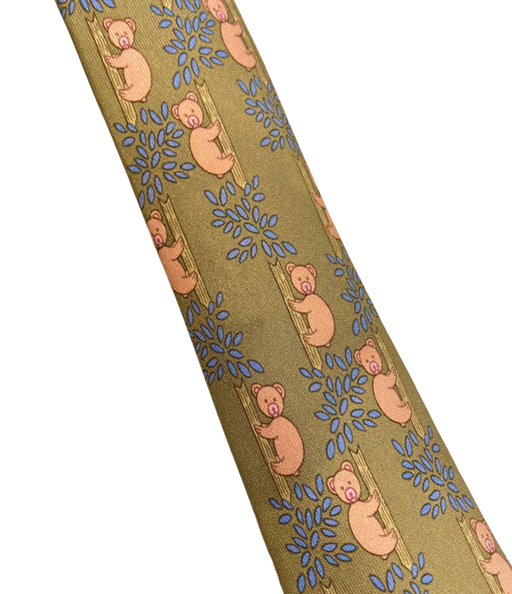 HERMES ネクタイ シルク100% メンズ エルメス