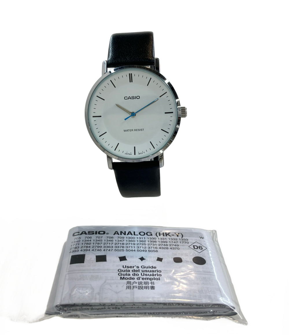 美品 CASIO 腕時計 クオーツ ホワイト MTP-VT04 メンズ カシオ