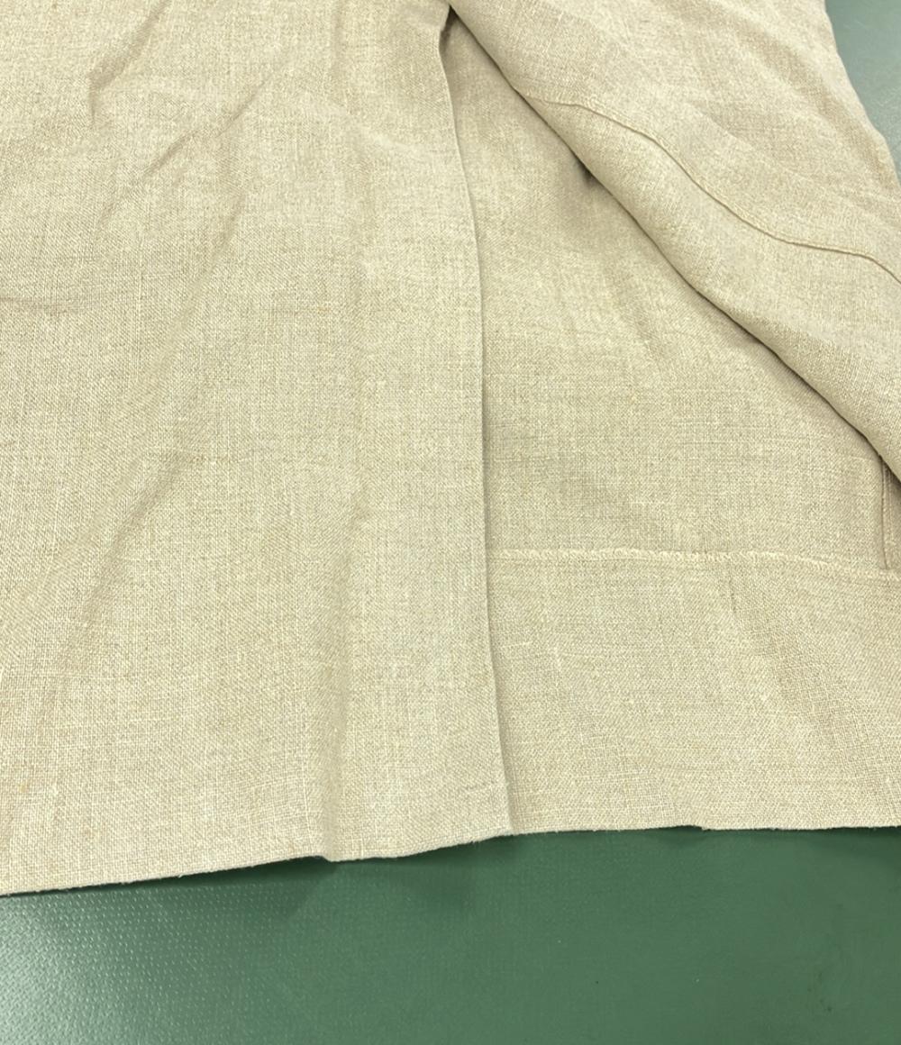 美品 ティーチ リネンバックスリットノースリーブロングワンピース レディース SIZE 36 (XS) TEECHI