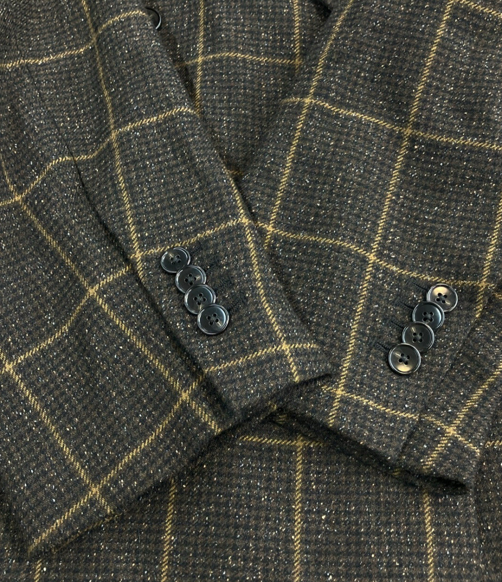 Adam et Rope' ダブルブレストツイード&チェックジャケット レディース SIZE 38 アダムエロペ