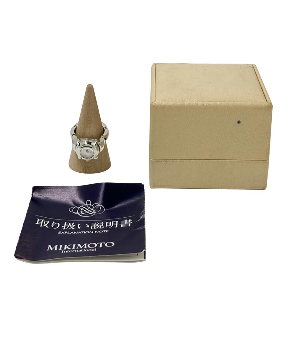 MIKIMOTO 腕時計 リングウォッチ ペンダント SILVER925 クオーツ ホワイト レディース ミキモト