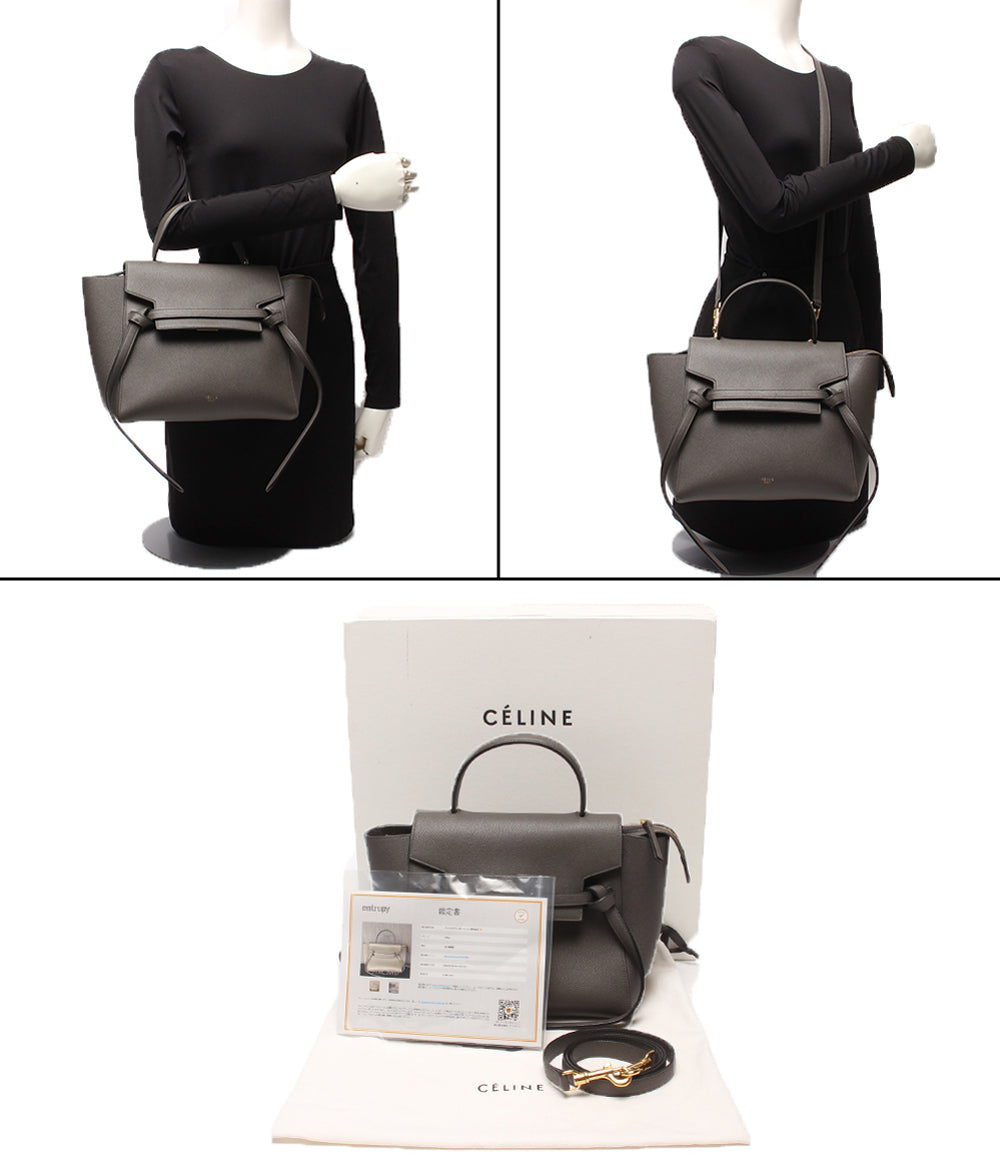 CELINE 2wayハンドバッグ ショルダーバッグ 斜め掛け ベルトバッグ マイクロ レディース セリーヌ