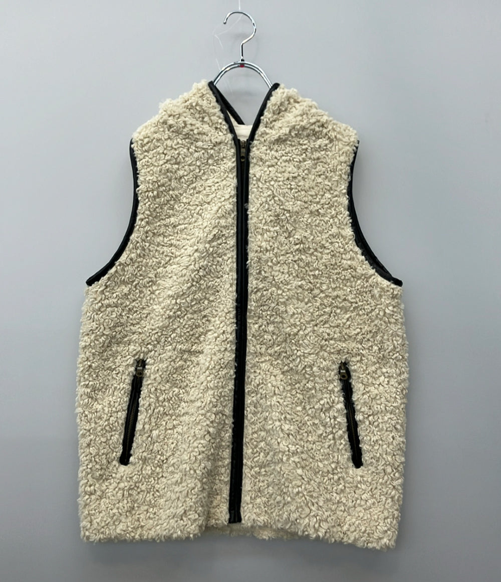 three dots プードルボアフーディーベスト レディース SIZE S スリードッツ