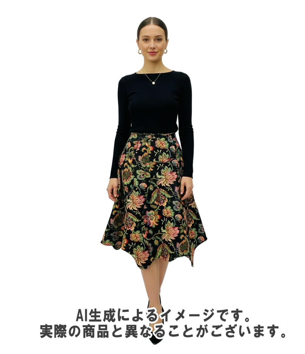 COMME des GARCONS フレアスカート ゴブラン織り 花柄 GR-S010 レディース SIZE XS コムデギャルソン