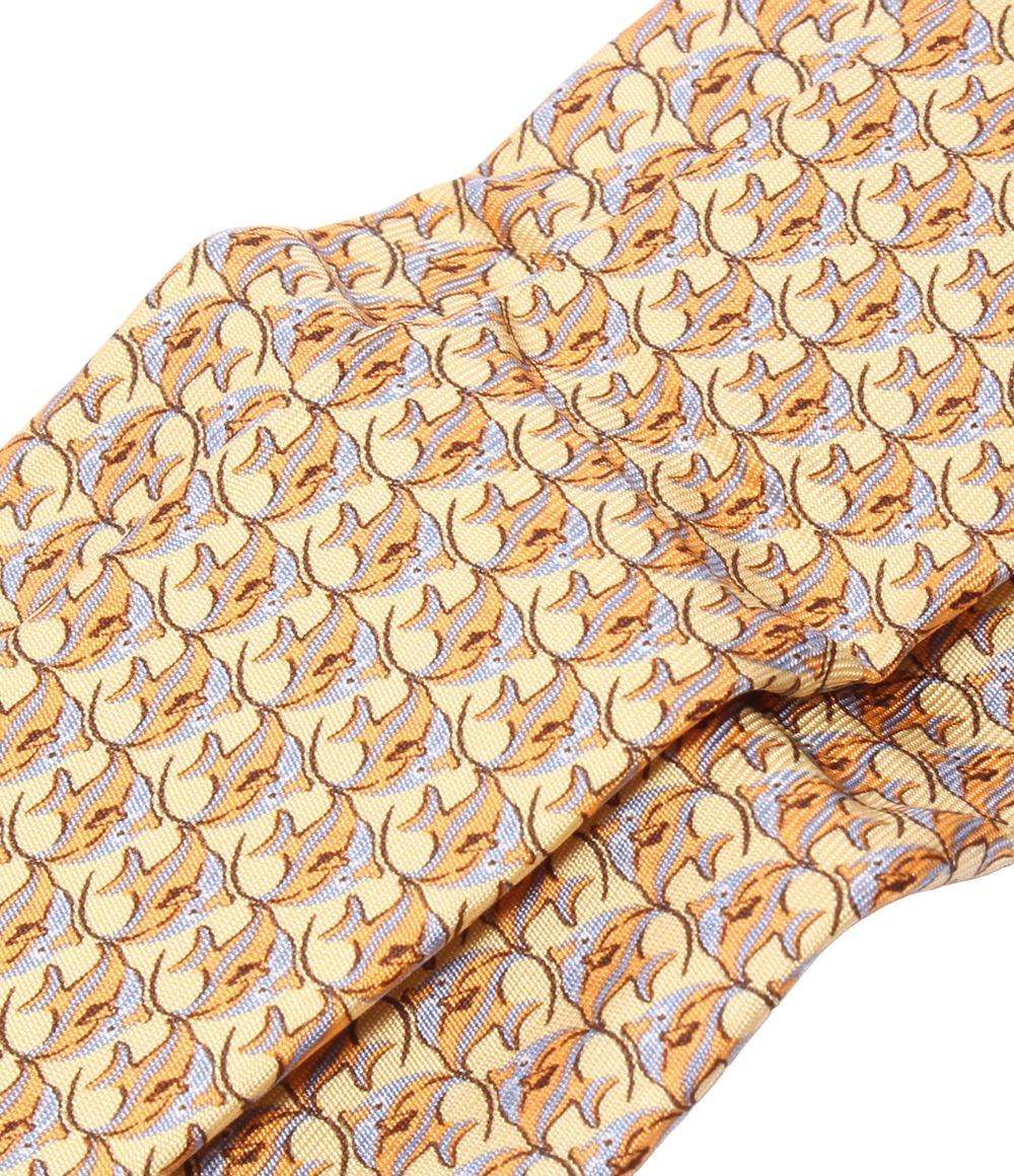 美品 サルヴァトーレフェラガモ ネクタイ シルク100% メンズ Salvatore Ferragamo