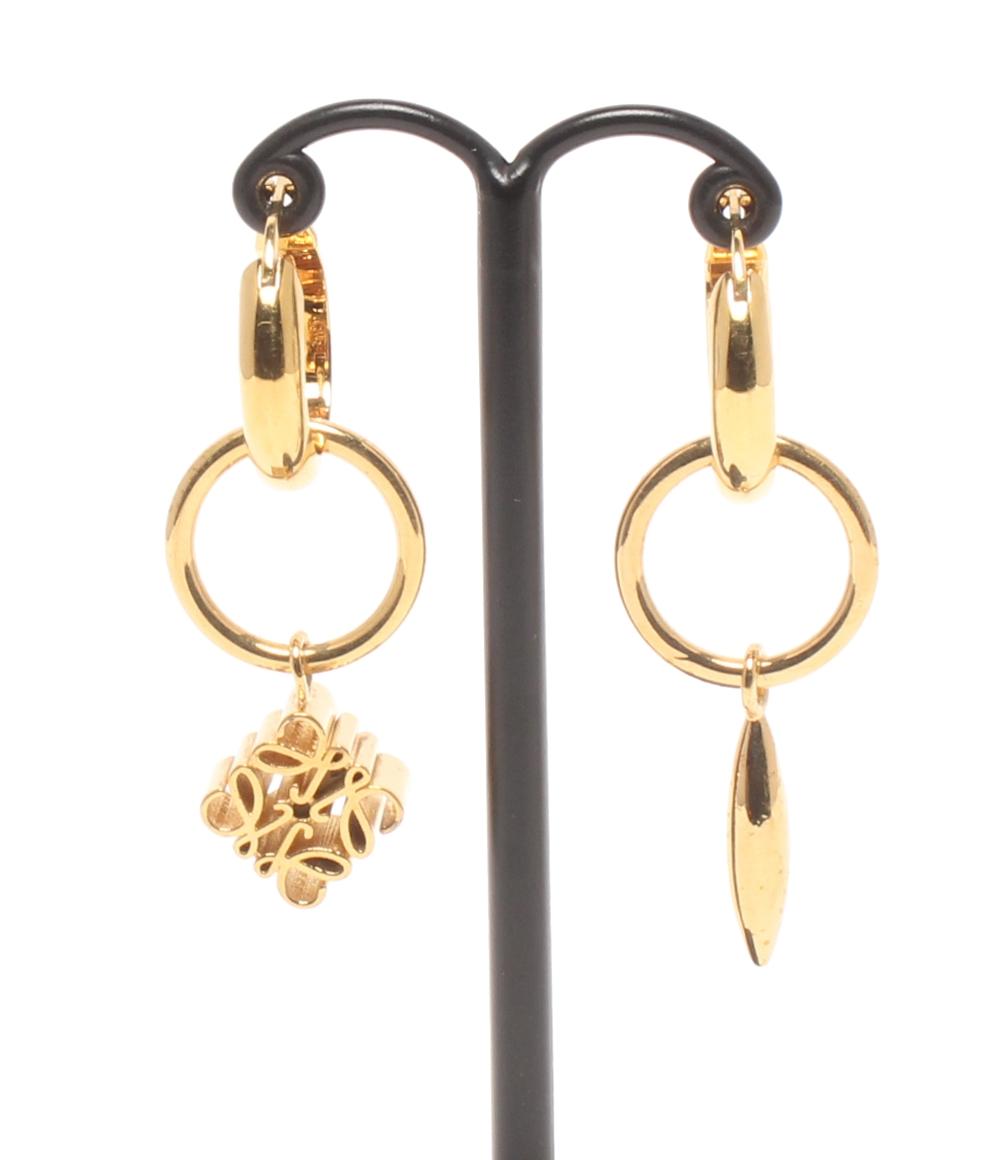 LOEWE ピアス アシンメトリーアナグラム フープ レディース ロエベ