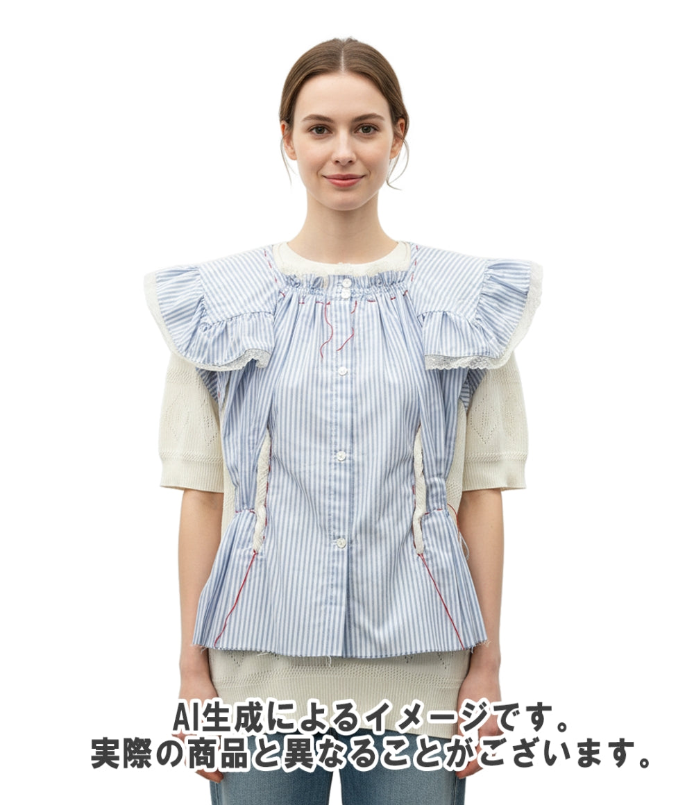 Maison Margiela ラッフル ニット ブラウス S51HA1087 S17666 レディース SIZE S メゾン マルジェラ