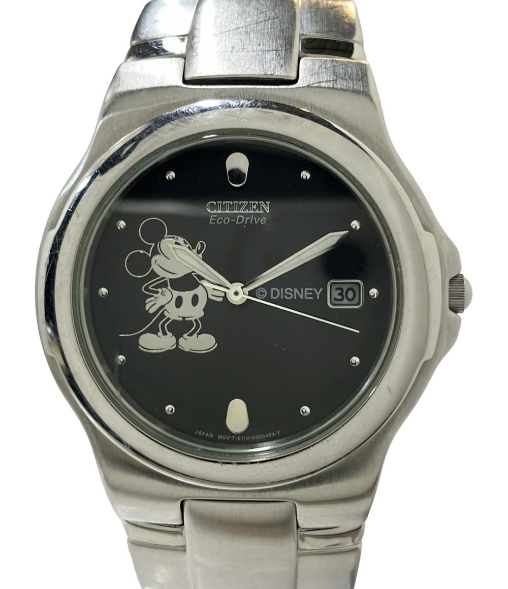 CITIZEN 腕時計 ディズニー ミッキーマウス ソーラー ブラック E111