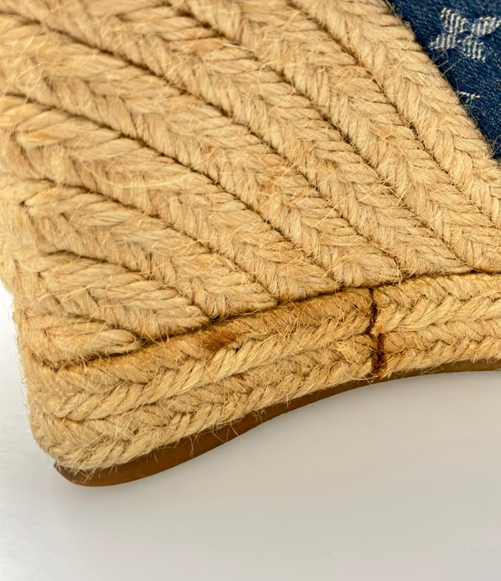 LOUIS VUITTON ウェッジサンダル エスパドリーユ デニムモノグラム レディース SIZE 37 (23.5cm) ルイ・ヴィトン