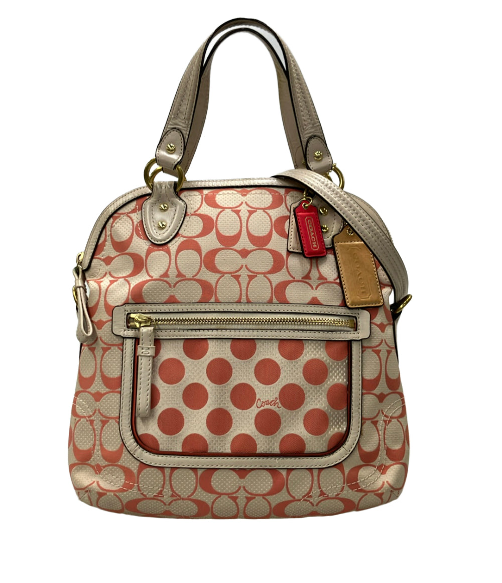 COACH 2WAY ハンドバッグ ショルダーバッグ 肩掛け ドット柄