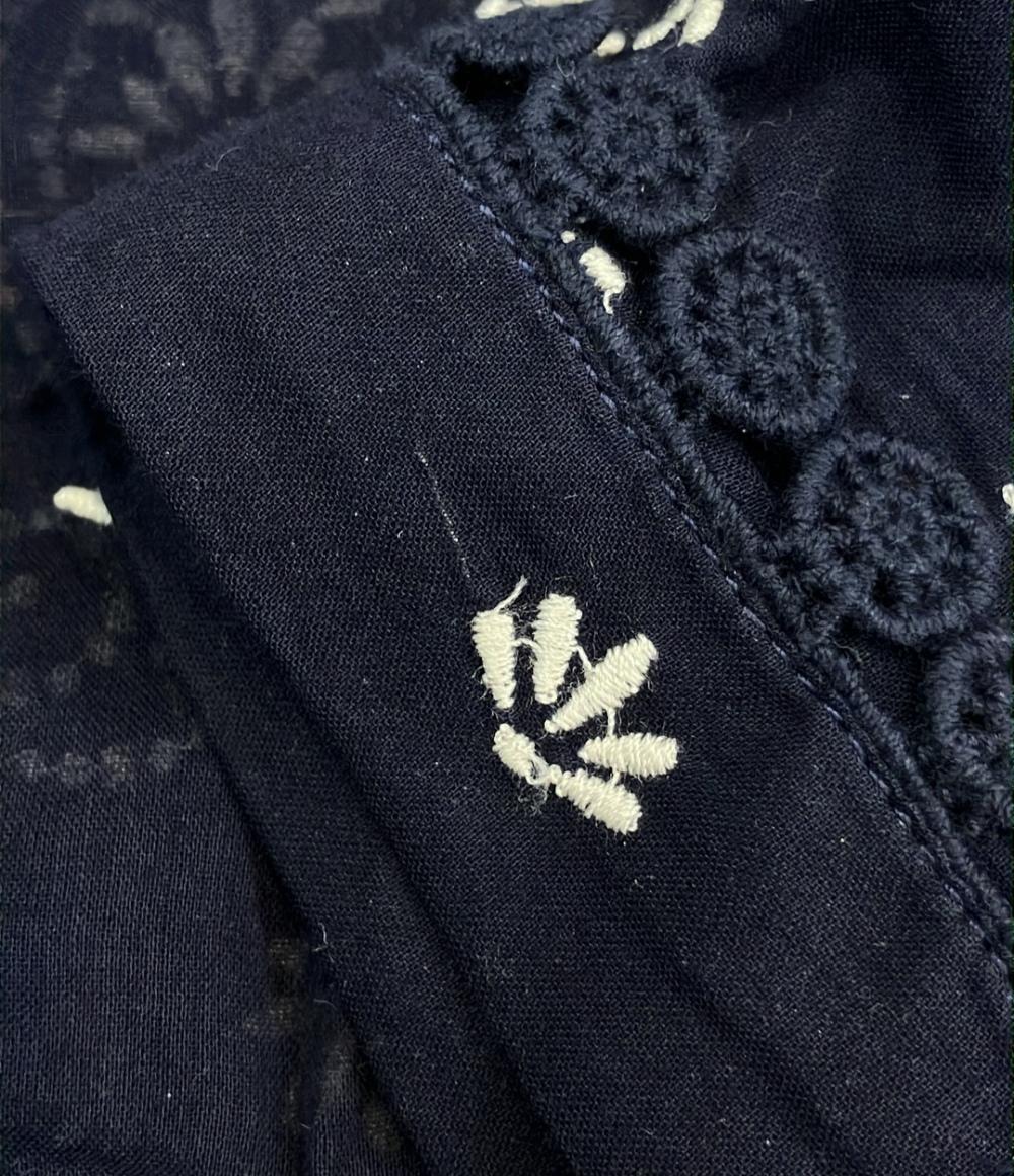 RRL 半袖 フローラル刺繍ブラウス レディース SIZE 155/84A ダブルアールエル