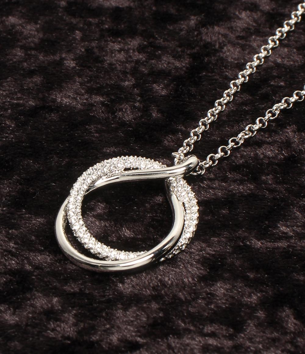美品☆ SWAROVSKI スワロフスキー ネックレス ハート ラインストーン