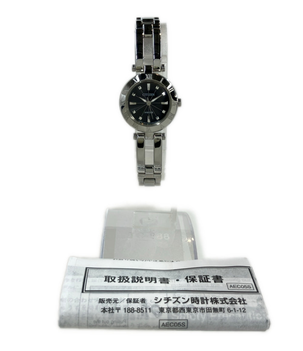 CITIZEN 腕時計 ウィッカ wicca ソーラー ブラック E031-S057264 レディース シチズン