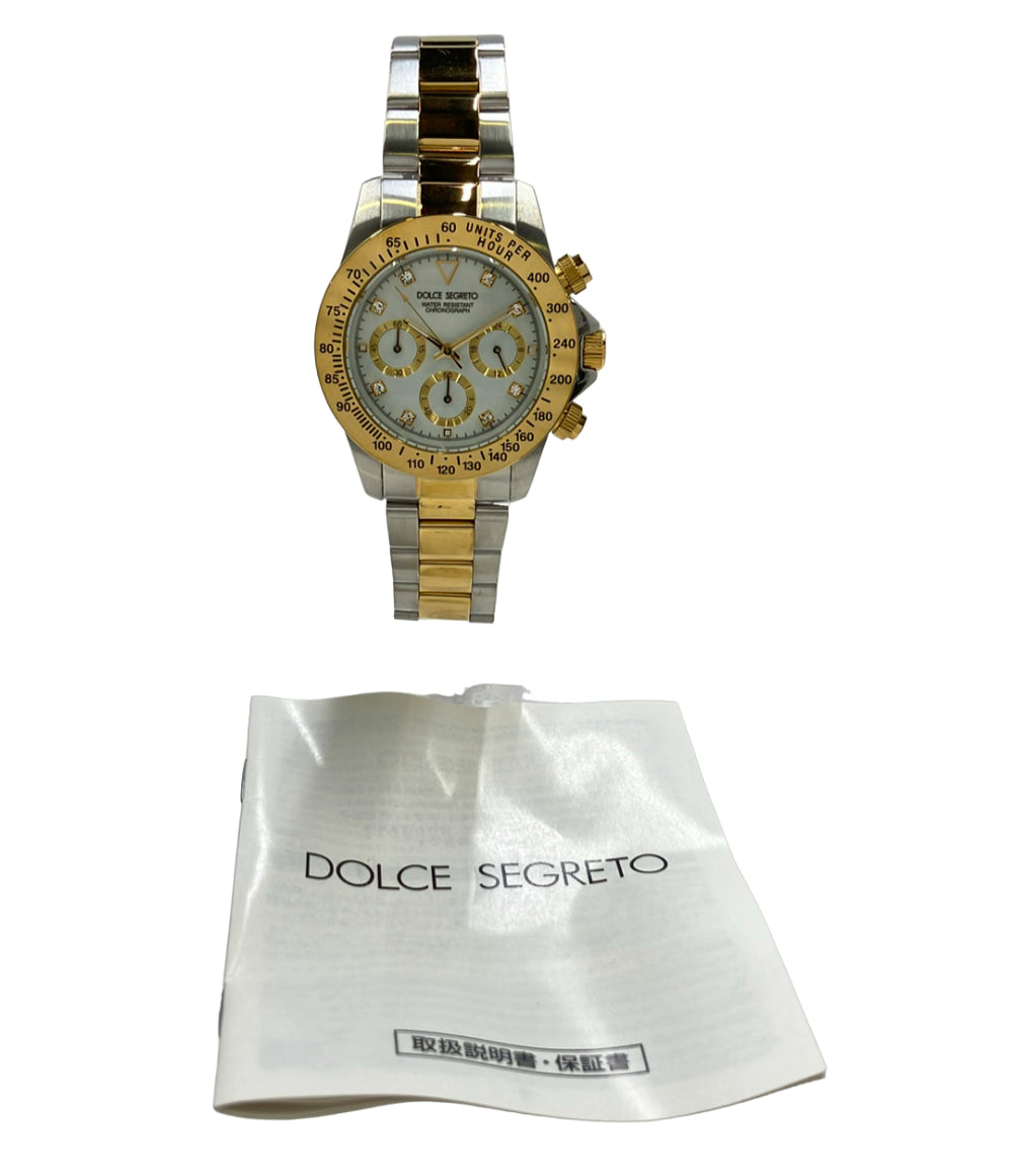 DOLCE SEGRETO 腕時計 クオーツ ホワイト CG200 メンズ ドルチェ・セグレート