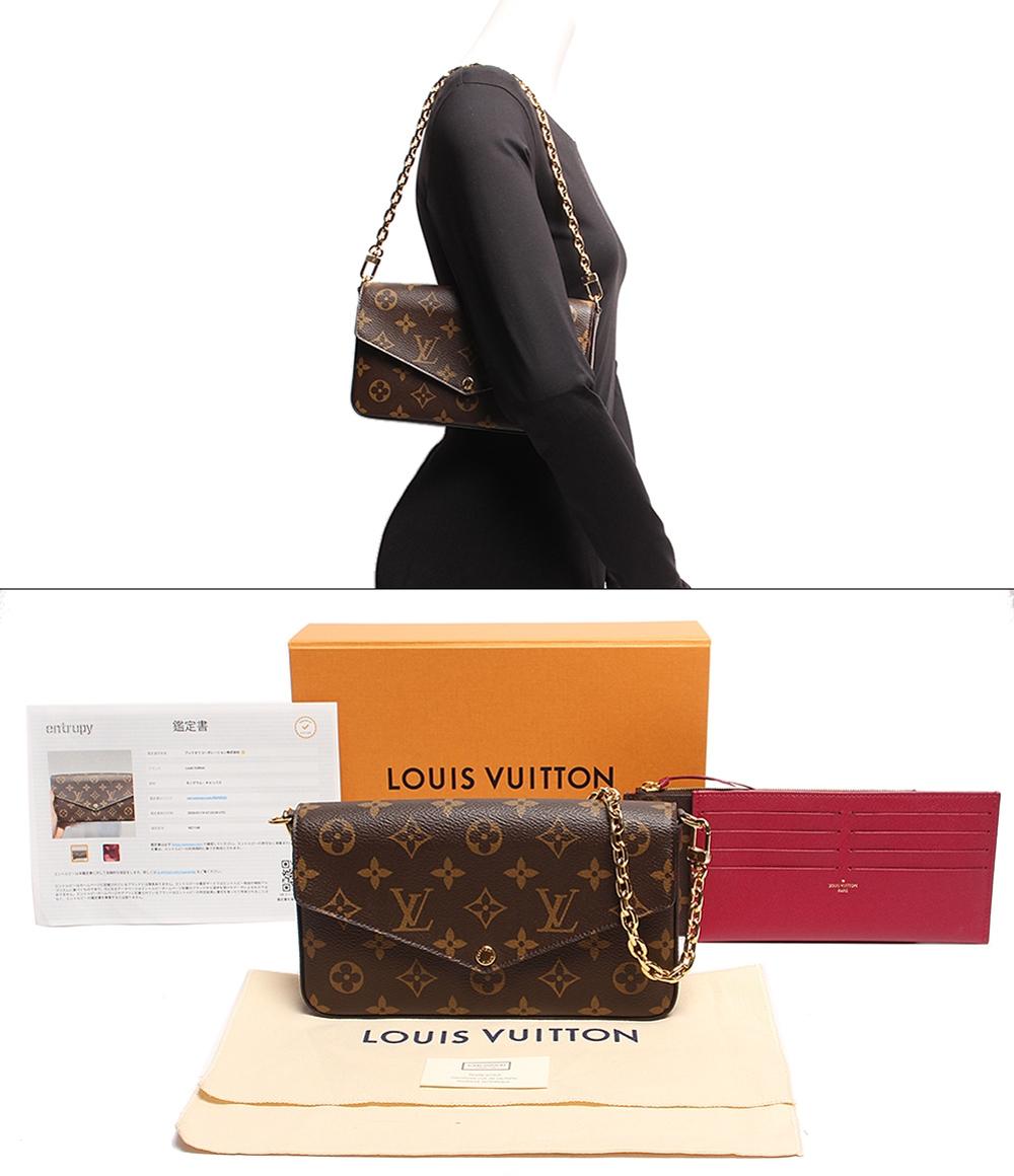 ルイ・ヴィトン チェーンウォレット ゴールド金具 ポシェット フェリシー モノグラム キャンバス フューシャ M81896 レディース LOUIS VUITTON