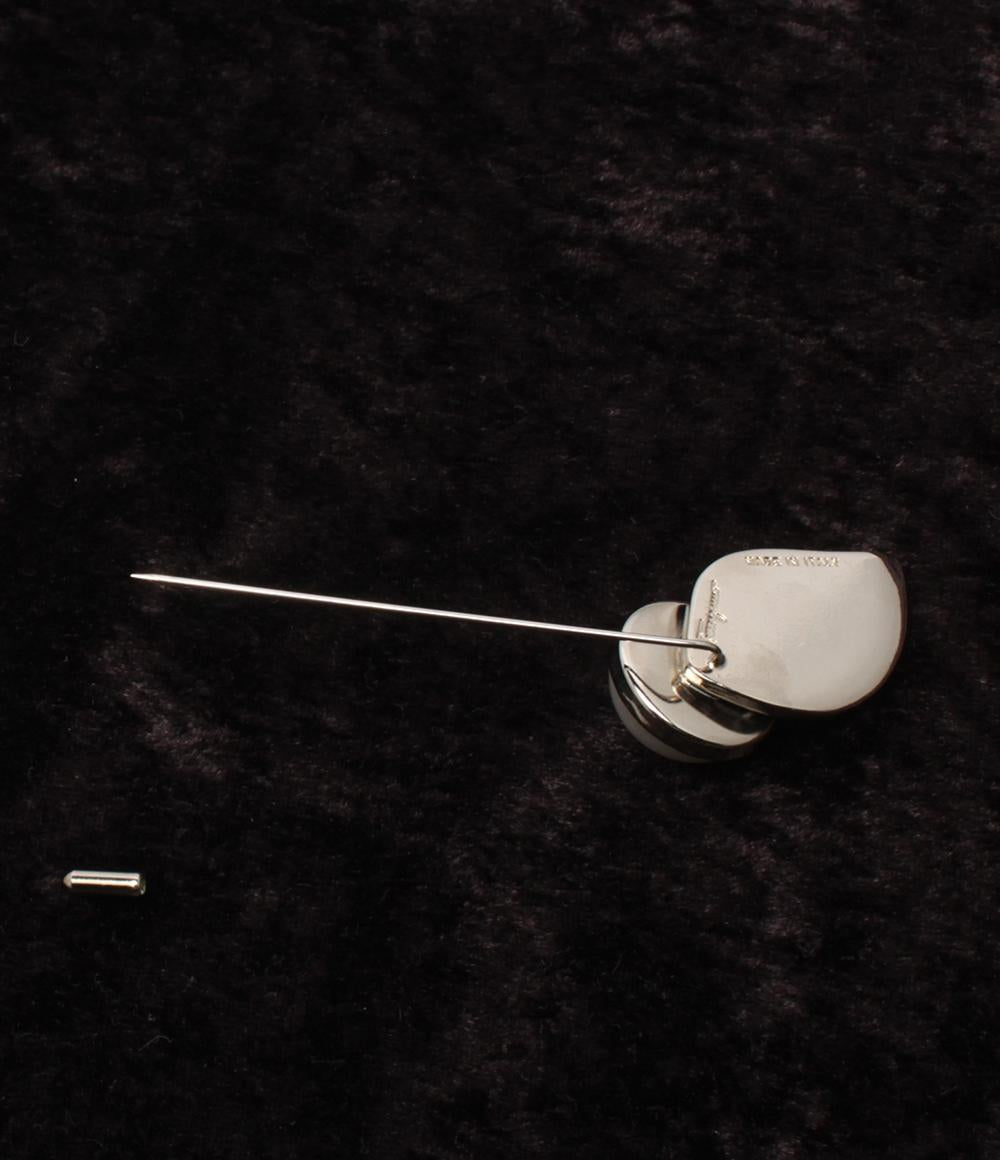 美品 サルヴァトーレフェラガモ ピンブローチ フェイクパール レディース Salvatore Ferragamo