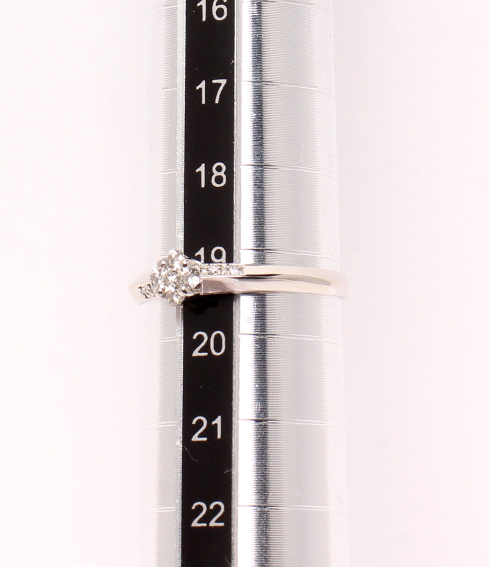 美品 リング 指輪 Pt900 ダイヤ 0.20ct レディース SIZE 19号