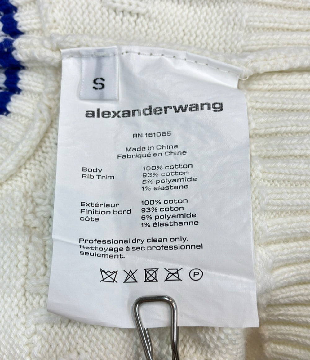 美品 Alexander Wang クロップドニットベスト 1KC3231051 レディース SIZE S アレキサンダーワン