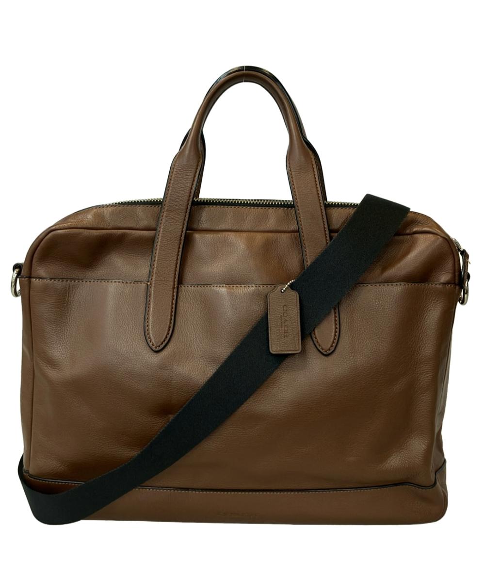 COACH メンズ コーチ シグネチャー レザー ブリーフケース 2way 茶黒 COACH 2wayブリーフケース ショルダーバッグ F22529 メンズ コーチ