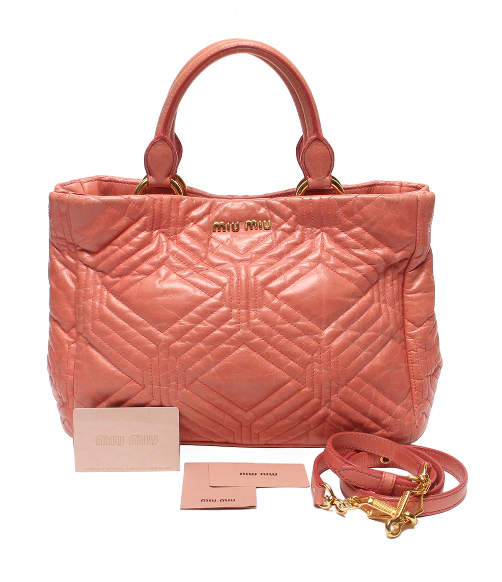 Miu Miu 2WAYハンドバッグ ショルダーバッグ 斜め掛け 肩掛け RN0928 レディース ミュウ ミュウ