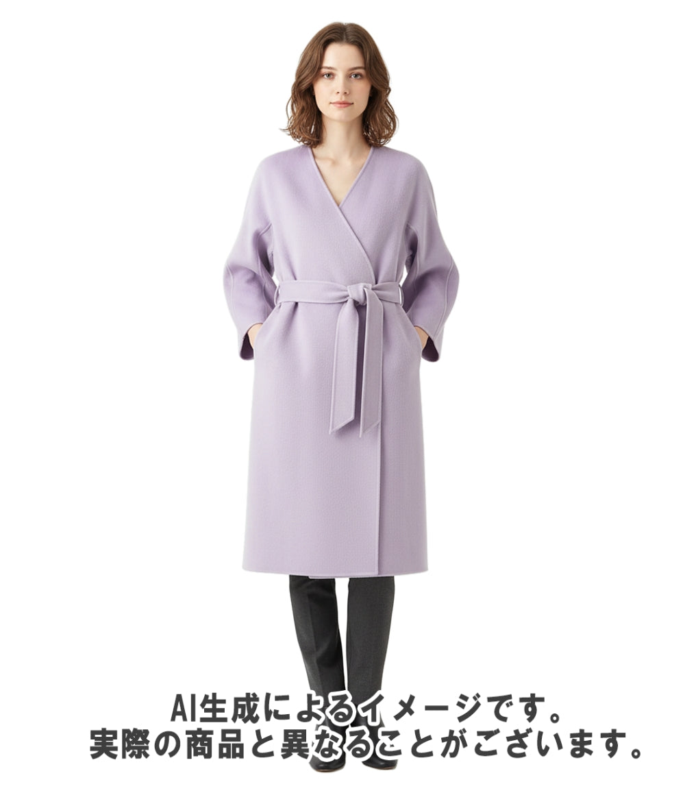 Drawer ロングコート ベルト付き 6525-299-0834 レディース SIZE 36 ドゥロワー