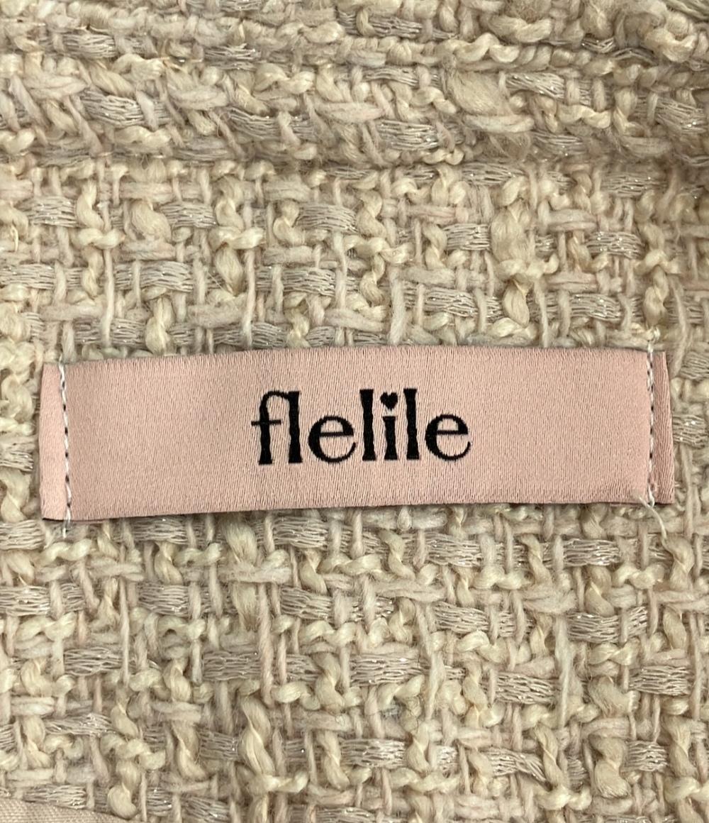 美品 フレリール ツイードジャケット レディース Flelile