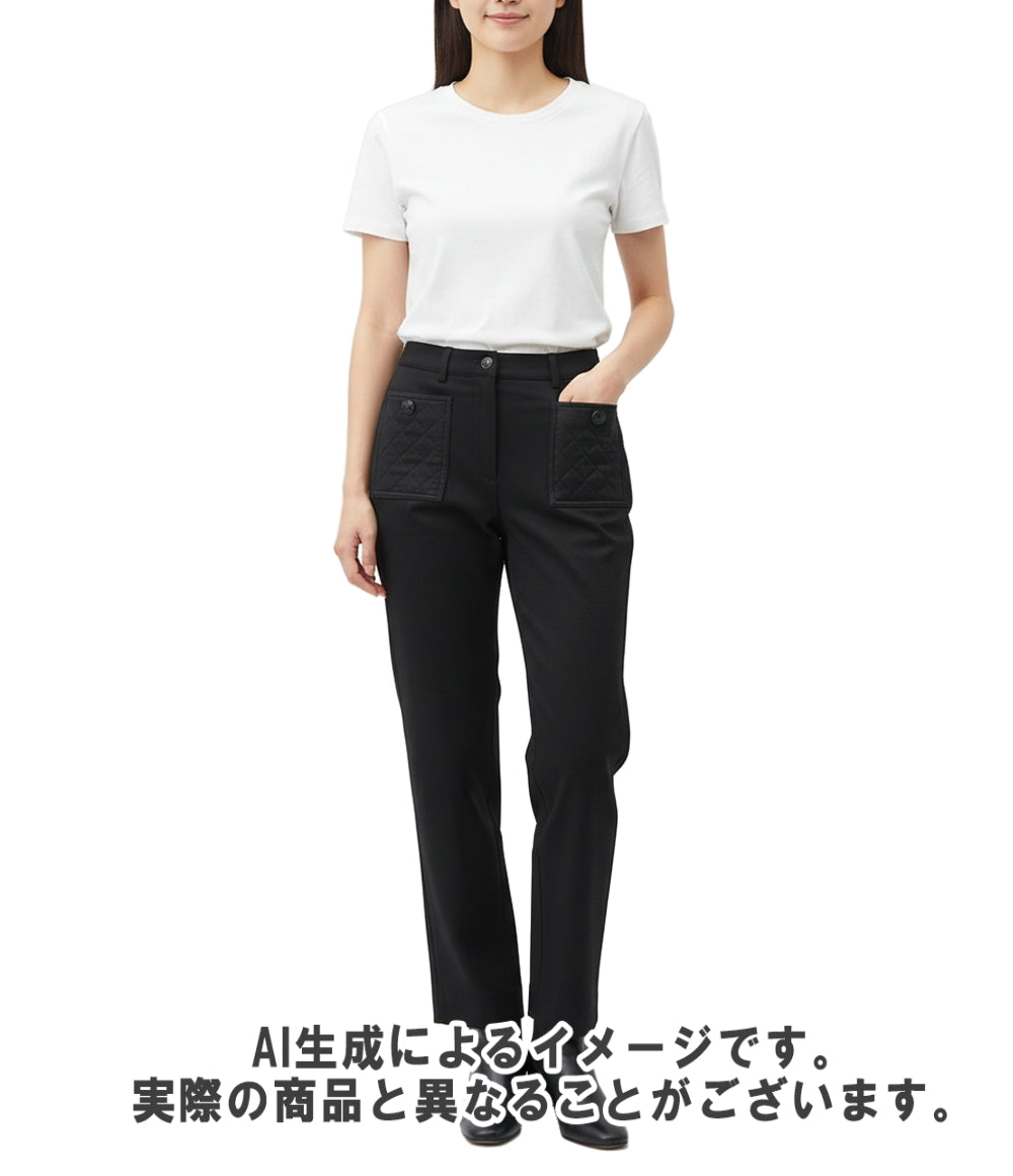 CHANEL パンツ ブラック キルティング ポケット P24279W03390 レディース SIZE 34 (XS) シャネル