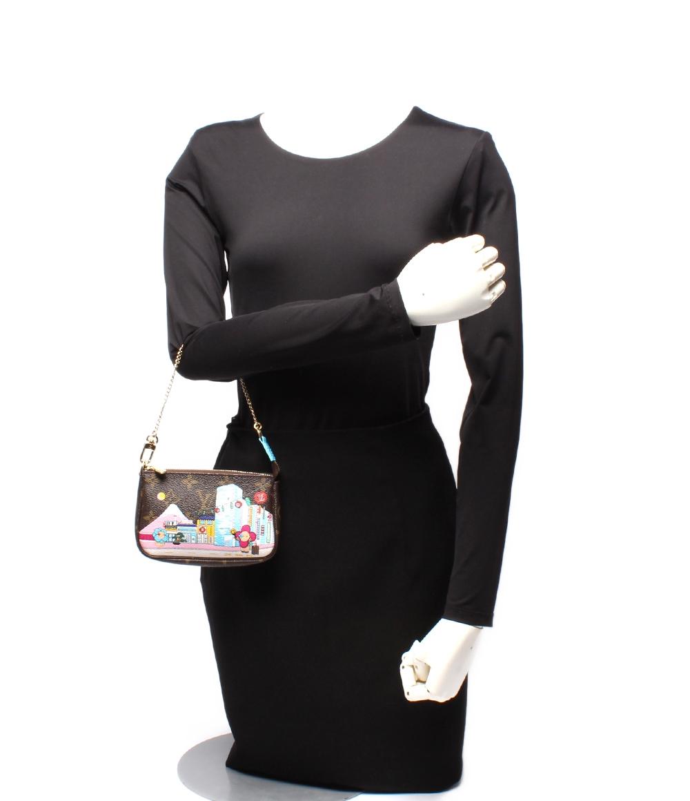 美品 LOUIS VUITTON ハンドバッグ アクセサリーポーチ ミニポシェット アクセソワール モノグラム ヴィヴィエンヌ M81637 レディース ルイ・ヴィトン