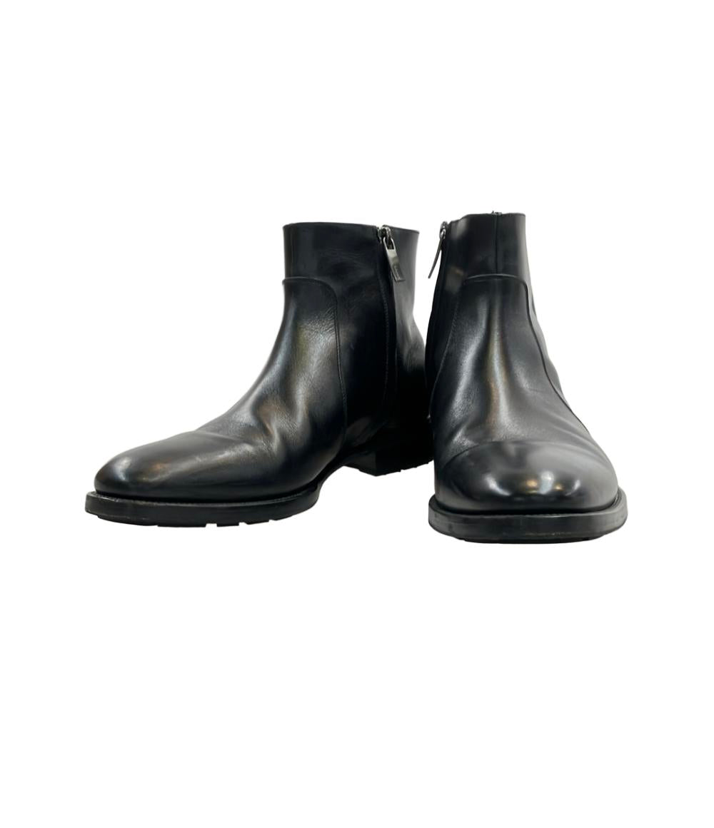 サルヴァトーレフェラガモ　ショートブーツ　8 1/2 ブラック　レザー サルヴァトーレフェラガモ ショートブーツ メンズ SIZE 8 1/2 (M