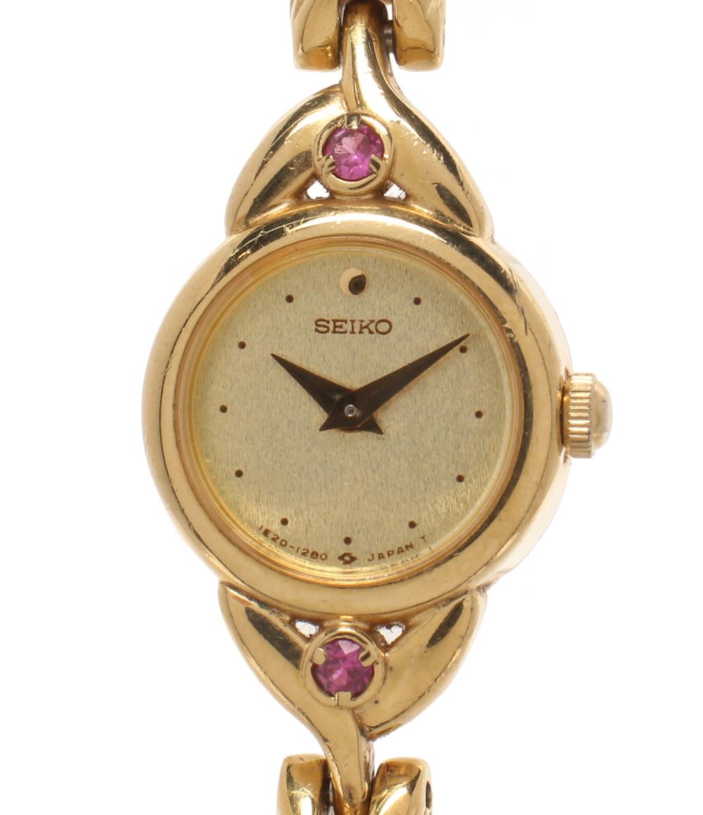 SEIKO 腕時計 ブレスウォッチ クオーツ ゴールド 1E20-0430 レディース